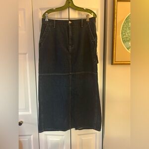 Madewell Women’s Sz 30 Classic Blue Denim/Jean Modest Cotton Maxi Skirt